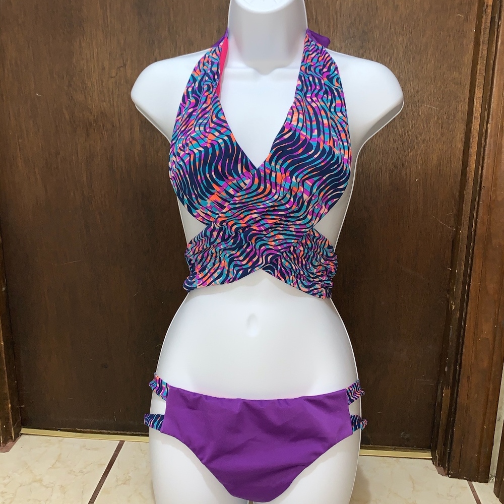 Purple/Pink reversible bathing suit